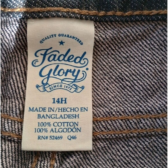 Faded Glory Relaxed Jeans & Black Nylon Cargo Shorts Size 14 Husky - Picture 5 of 15